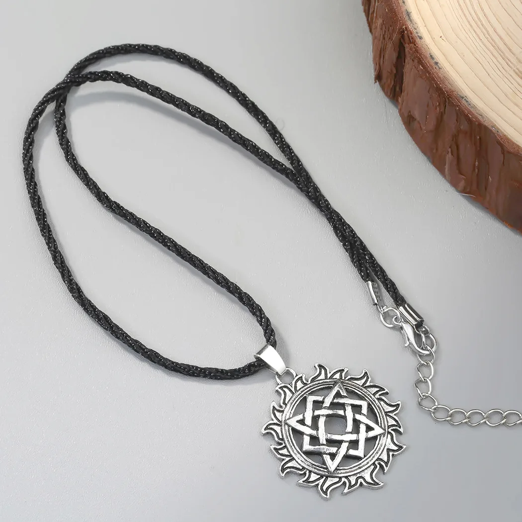 CHENGXUN Viking Solar Amulet pendant Necklace Nordic Charm Slavic Star Lada Sign Pendants Talisman Punk Style Collar Jewelry