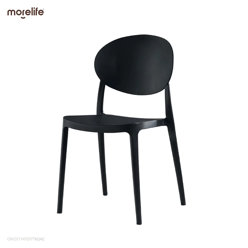 Plastic Dining Chair Modern Style Kitchen Furniture Nordic Plastic Leisure Backrest Stool Living Room Bedroom Cafe Dining Chair