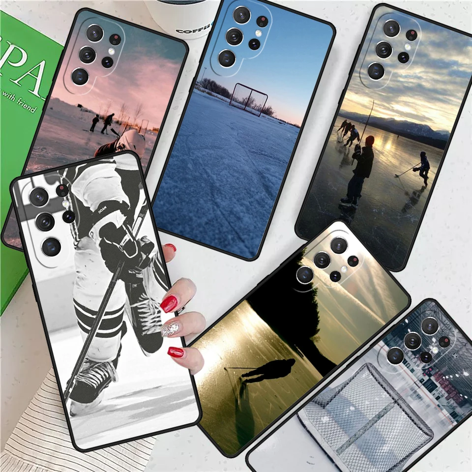 Ice Hockey Rink Sport For Samsung Galaxy S24 Ultra S21 S22 S8 S9 S10E Note 10 20 Plus FE S23 Phone case Cover Coque