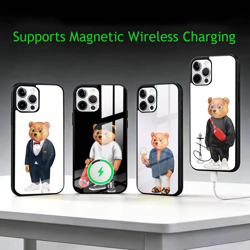 Cool Baron Filou Bear-R Phone Case For iPhone17,16,15,14,13,12,11 Plus,Pro Supports Magnetic Wireless Charging