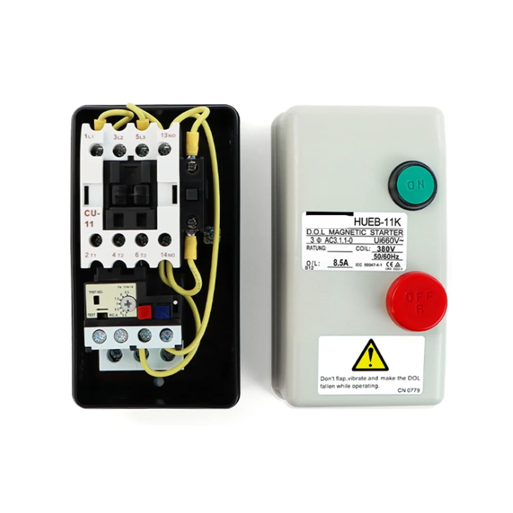 Imagem -04 - Interruptor de Partida Magnético Impermeável do Motor Elétrico Fase 1.82.7a 2.43.6a 3.55a 46a 12.518a 1pc