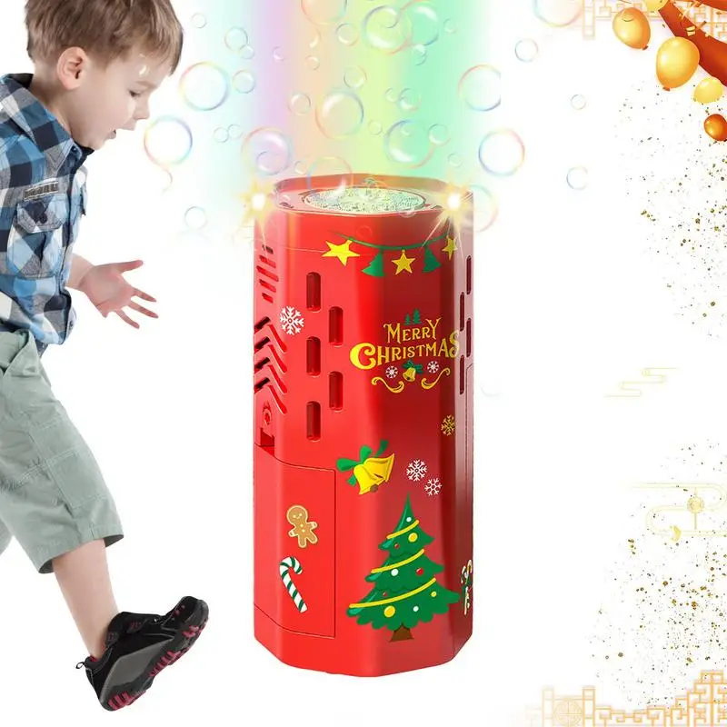 Bubble Maker Toy For Outdoor Electric Light Up Bubble Maker 12Holes Bubble Machine Battery Powered Portable Funny Bubble Blower