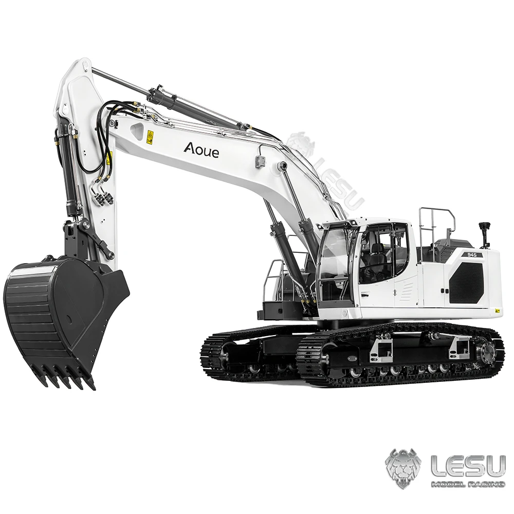 LESU 1/14 Metal RC Hydraulic Excavator Remote Controlled Digger Aoue LR945 Heavy Machine Finished Model Pump Valve for Liebherr