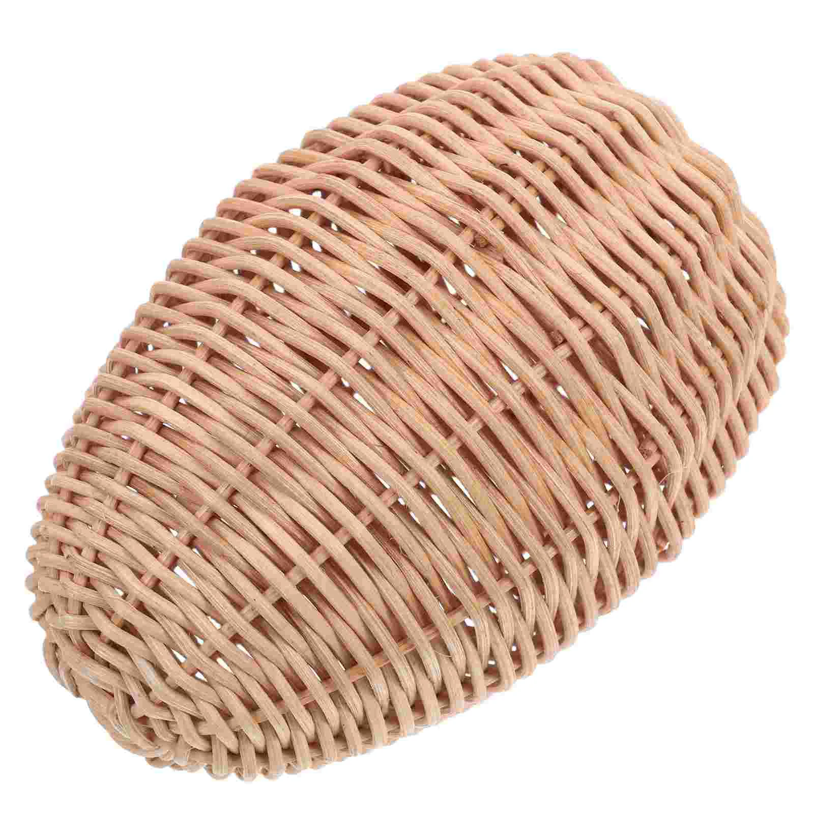 

Rattan Woven Eggs Easter Basket Fillers Handmade Table Setting Rustic Brown Decorative naments Versatile Festive Atmosphere