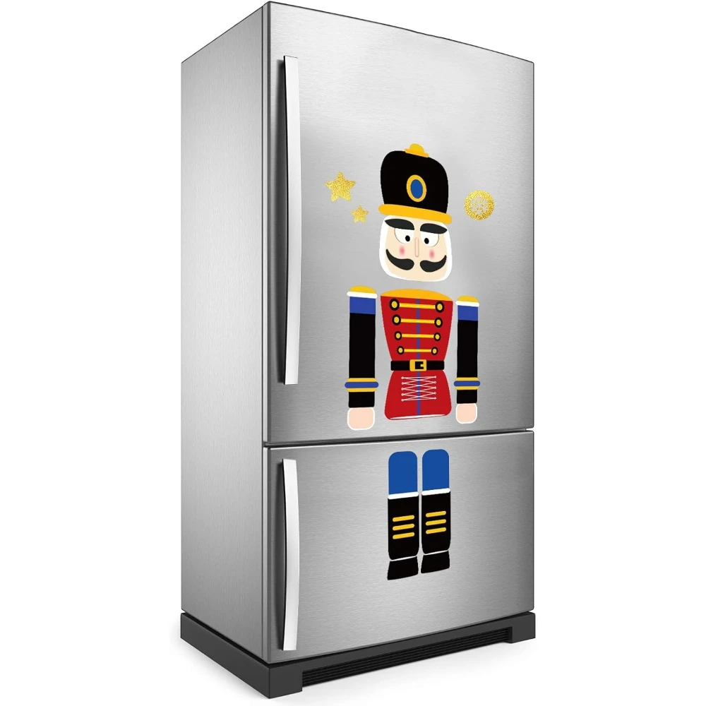 10 Pcs Christmas Soldier Nutcracker Magnetic Stickers Cute Funny Nutcracker Magnets Xmas Decor for Fridge Doors  Cabinets