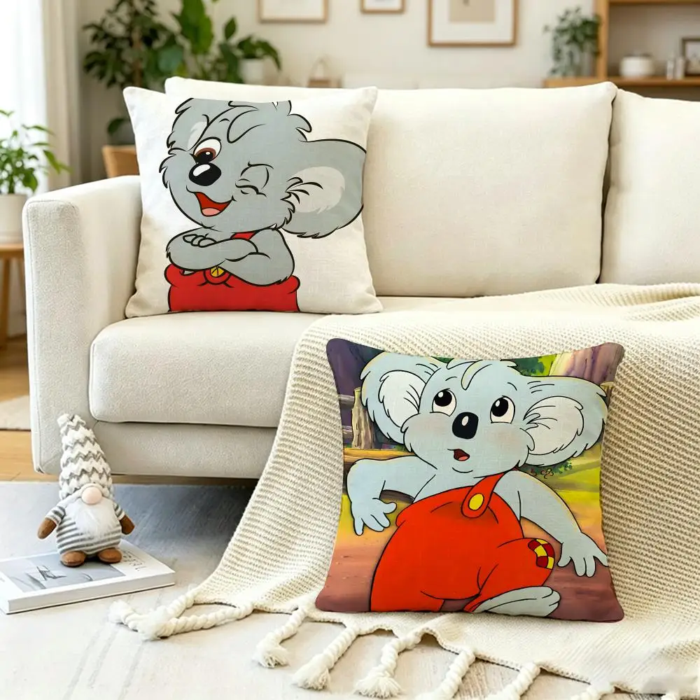 Singer b-Blinky Bill Cushion Cover Anti-dustmite Pillowcase Invisible zipper silky short plush Sofa cushion cover