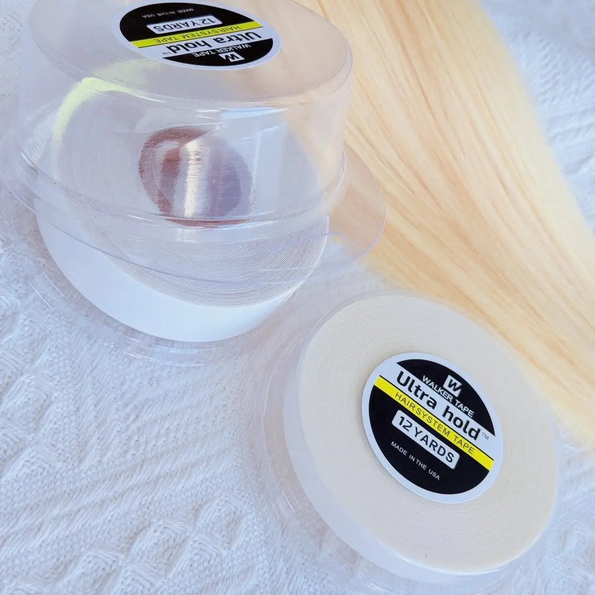 Blue Double-Sided Wig Tape Strong Adhesive for Lace Wigs Hair Extensions 3/12/36 Yards Wig Installation Glue Walk Tape image 5