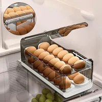 Refrigerator Egg Storage Box Automatic Scrolling Egg Holder Household Large Capacity Kitchen Dedicated Roll Off Egg Storage Rack
