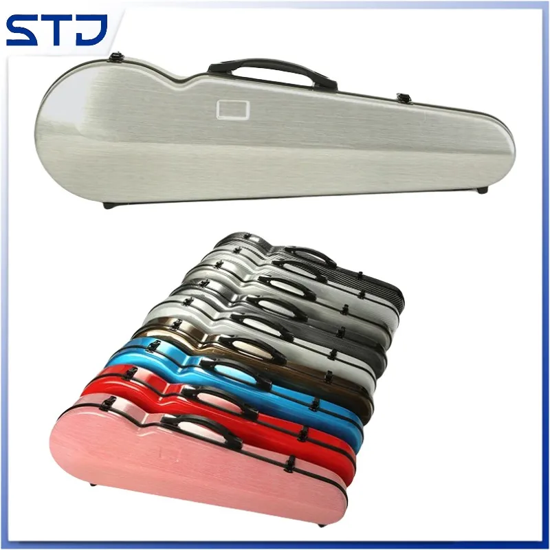 Violin BOX Case 4/4 Size Triangle Hard Disk and carbon fibre Dual Back Belt Lock Durable Compression Resistance