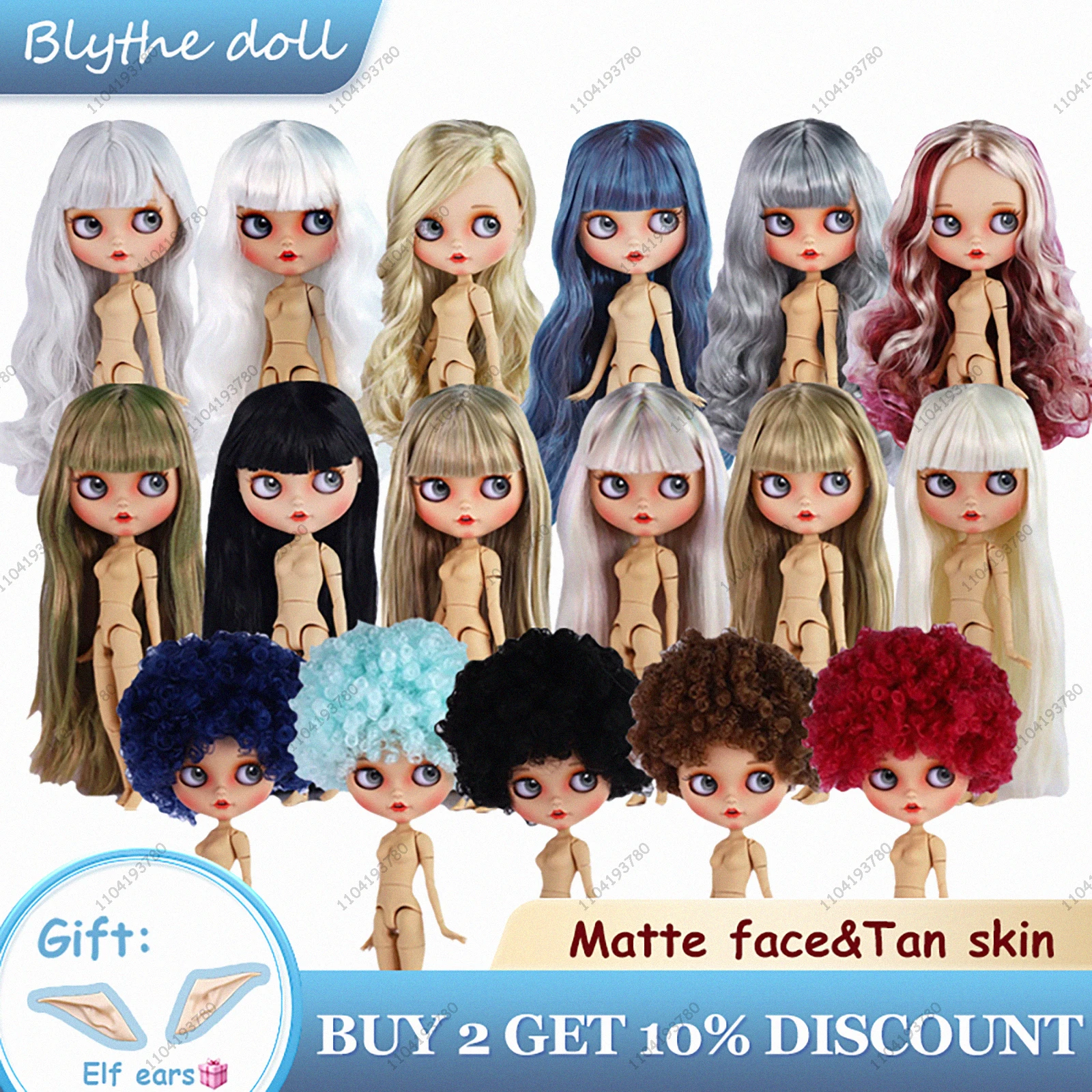 ICY DBS Blyth ตุ๊กตา 19 ข้อต่อ Body 30 ซม.ตุ๊กตา BJD มือวาดสําเร็จรูปแต่งหน้า Big Bunny ฟัน Tan Skin Matte Face ตุ๊กตา DIY ของขวัญ