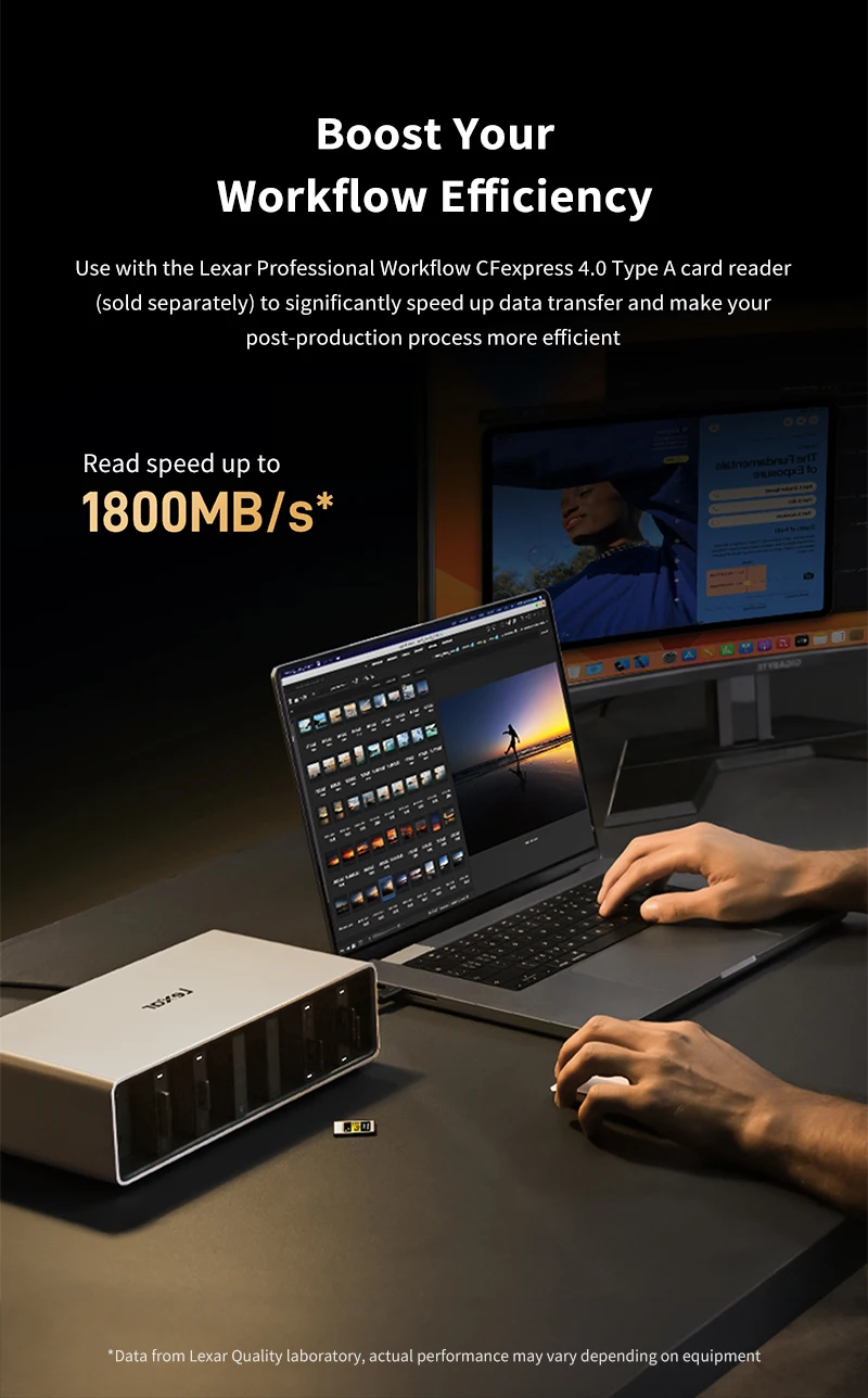 100 % Original Lexar CFexpress Typ A Karte 80 GB Lesegeschwindigkeit Max 900 MB/s VPG400 Speicherkarte 8K RAW für Kamera 256 GB 512 GB 1800 MB/s – Detail 5