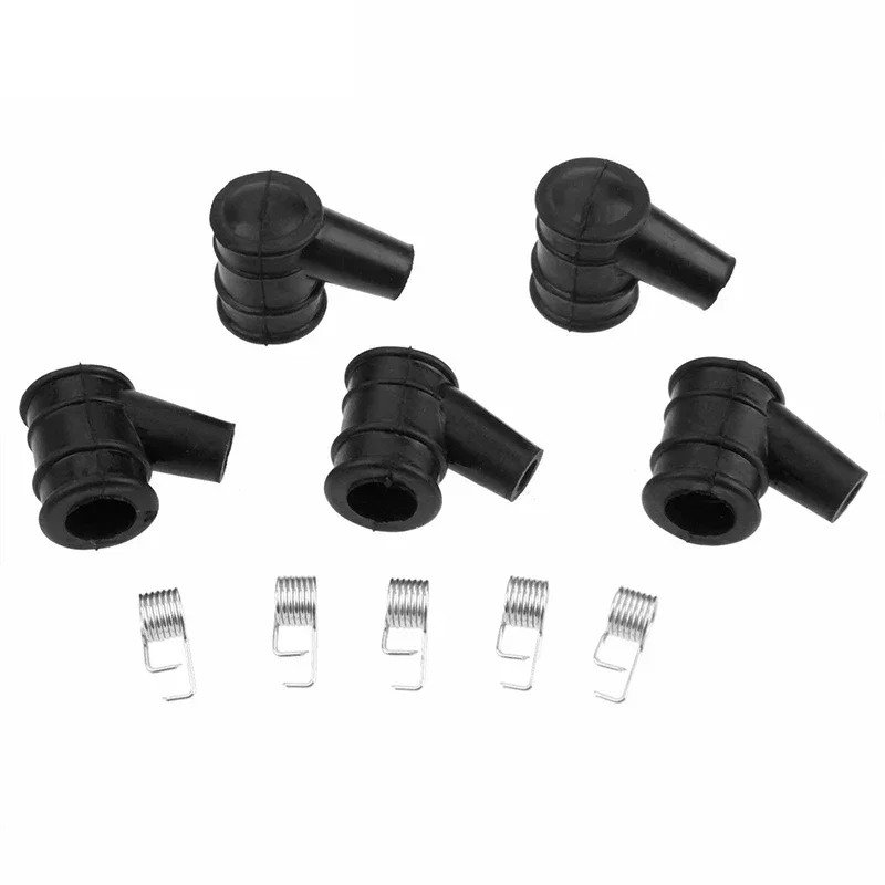 5Set Chainsaw Spare Parts Ignition Coil Cap With Springs 2Stroke Garden Power SPARE Accessories For 45CC52CC58CC Chainsaw