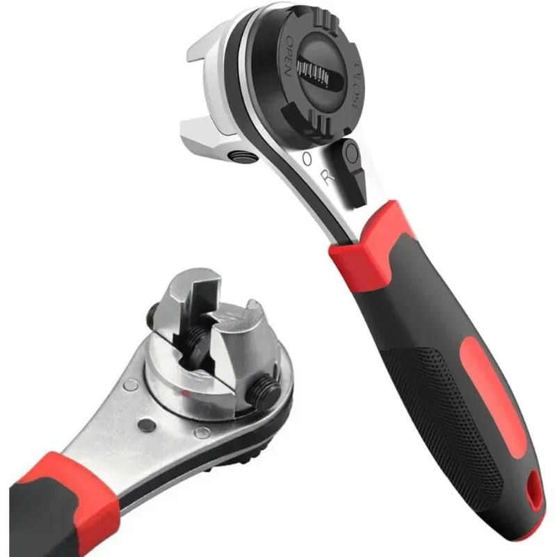 

Adjustable Ratchet Wrench Kit for 6-22mm Screw, Portable Adjustable Ratcheting Wrench Set with Non-slip Handle