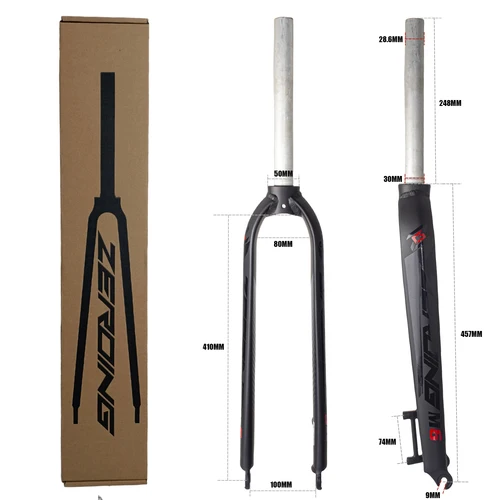 Imagen 2 del producto EVOSID-horquilla M5 M6 para bicicleta de montaña, aleación de aluminio, adecuada para neumáticos 26/27, 5/29er, horquilla para bicicleta de carretera, horquillas delanteras con freno en V