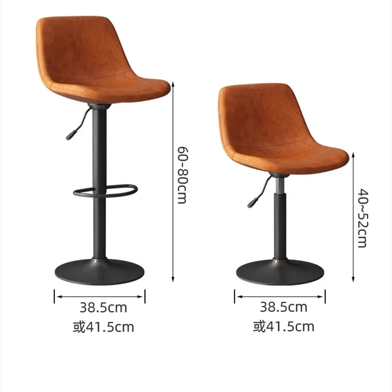 Modern Backrest Bar Stool, cadeira de casa, forjado, Ron, alta, cozinha, contador, pode levantar e girar