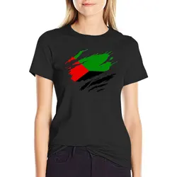 Podarty styl Martinique Flag t-shirt śliczne ubrania ciężkie letnie damskie ubrania celne