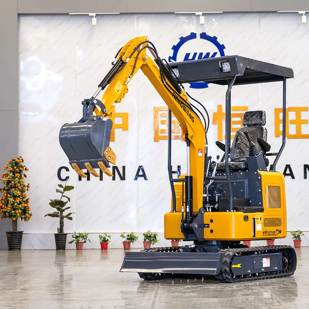 HW17 Custom Mini Excavator 1 Ton 1.7 T Small Digger Home Farm Garden Tools Agricultural Machinery And Equipment China Excavators