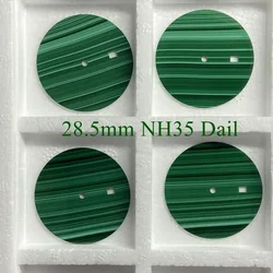 28.5x0.4mm NH35 Watch Dial Natural Green Malachite Blue Sandstone CNC Machine Cut