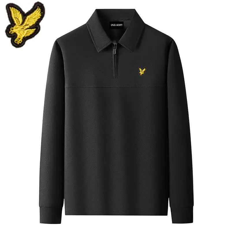 Men's and women's autumn and winter zipper collar LYLE hoodie Eagle embroidery comfortable soft casual and high-quality clothing