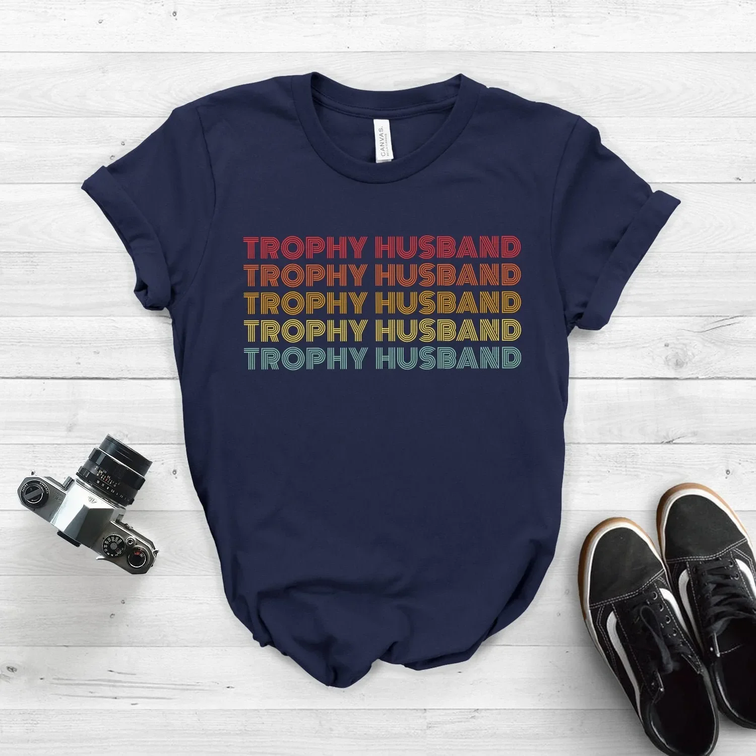 Trophy Husband T Shirt Honeymoon Wedding Softstyle