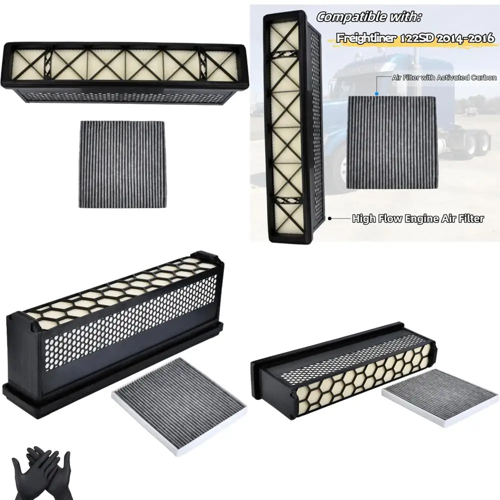 

High-Low Engine Air Filter with Activated Carbon for 2008-2017 Cascadia, 122SD 2014-2016, DO 2010-2016, Replaces A27879, P609422