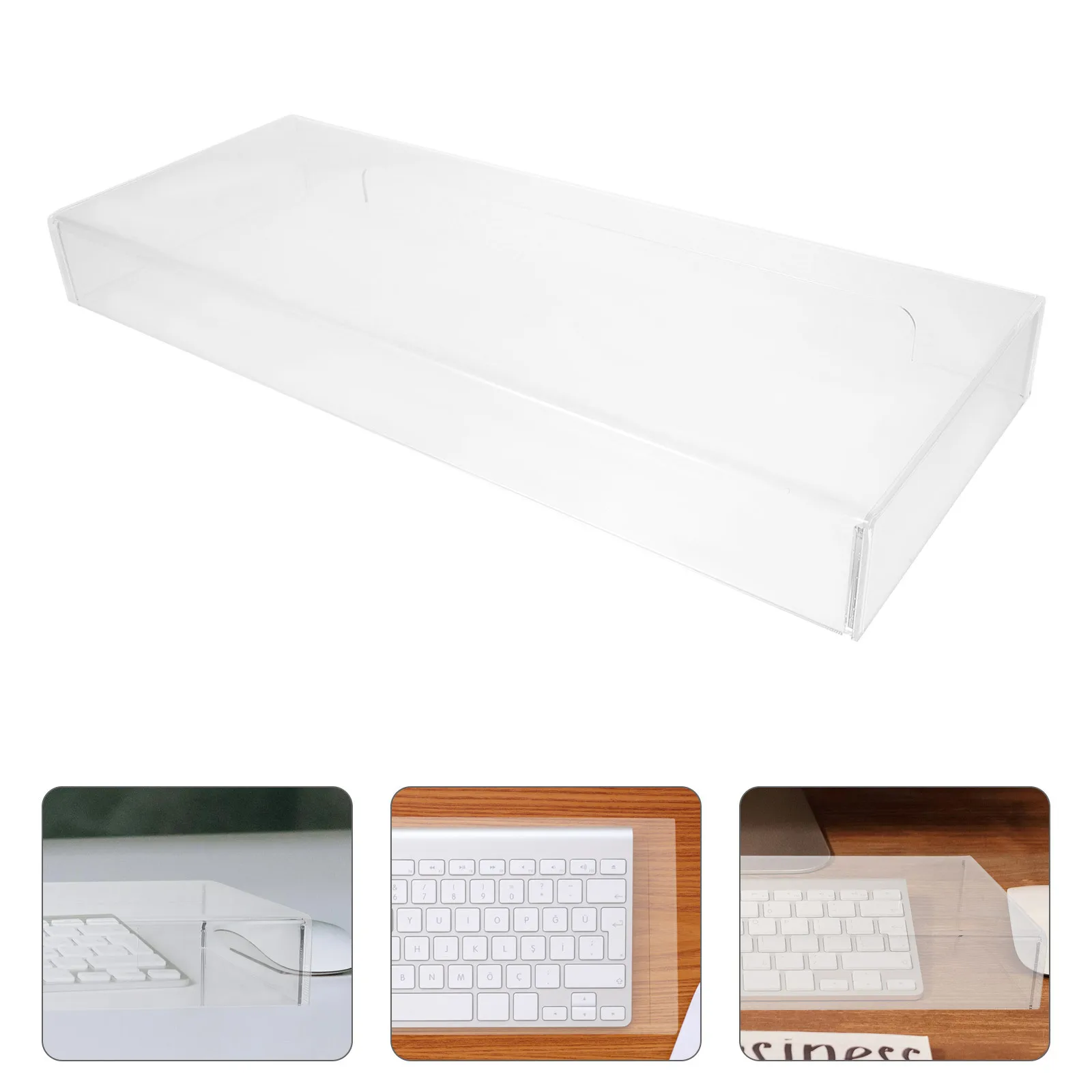 

Акриловый чехол для клавиатуры, прозрачный защитный чехол для клавиатуры с защитой от кошек, пылезащитный экран, защищает от жидких ясеневых крошек