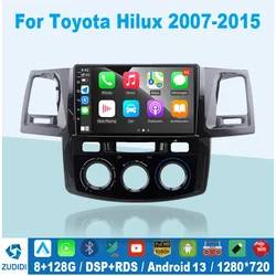 2Din Radio samochodowe Android 13 dla Toyota Fortuner Hilux MT 2007 2008 2012 2014 2015 multimedialny odtwarzacz wideo nawigacja GPS DSP