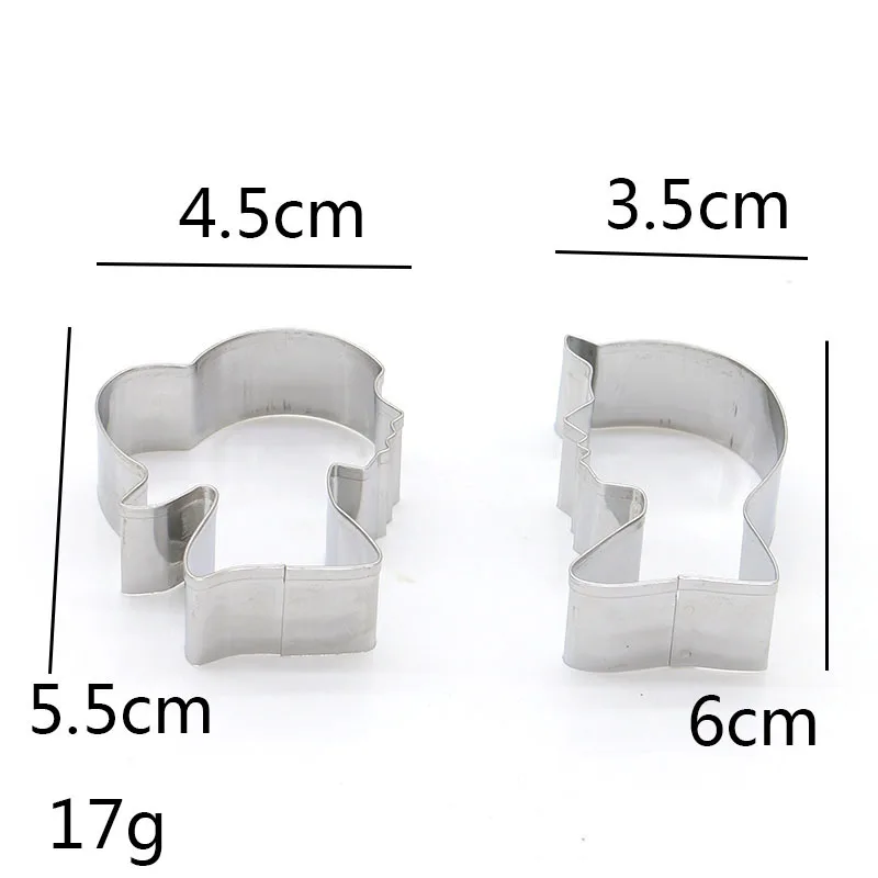 Man Woman Couple Cookie Cutter Stainless Steel Biscuit Knife Baking Fruit Kitchen Tools Mold Embossing Printing