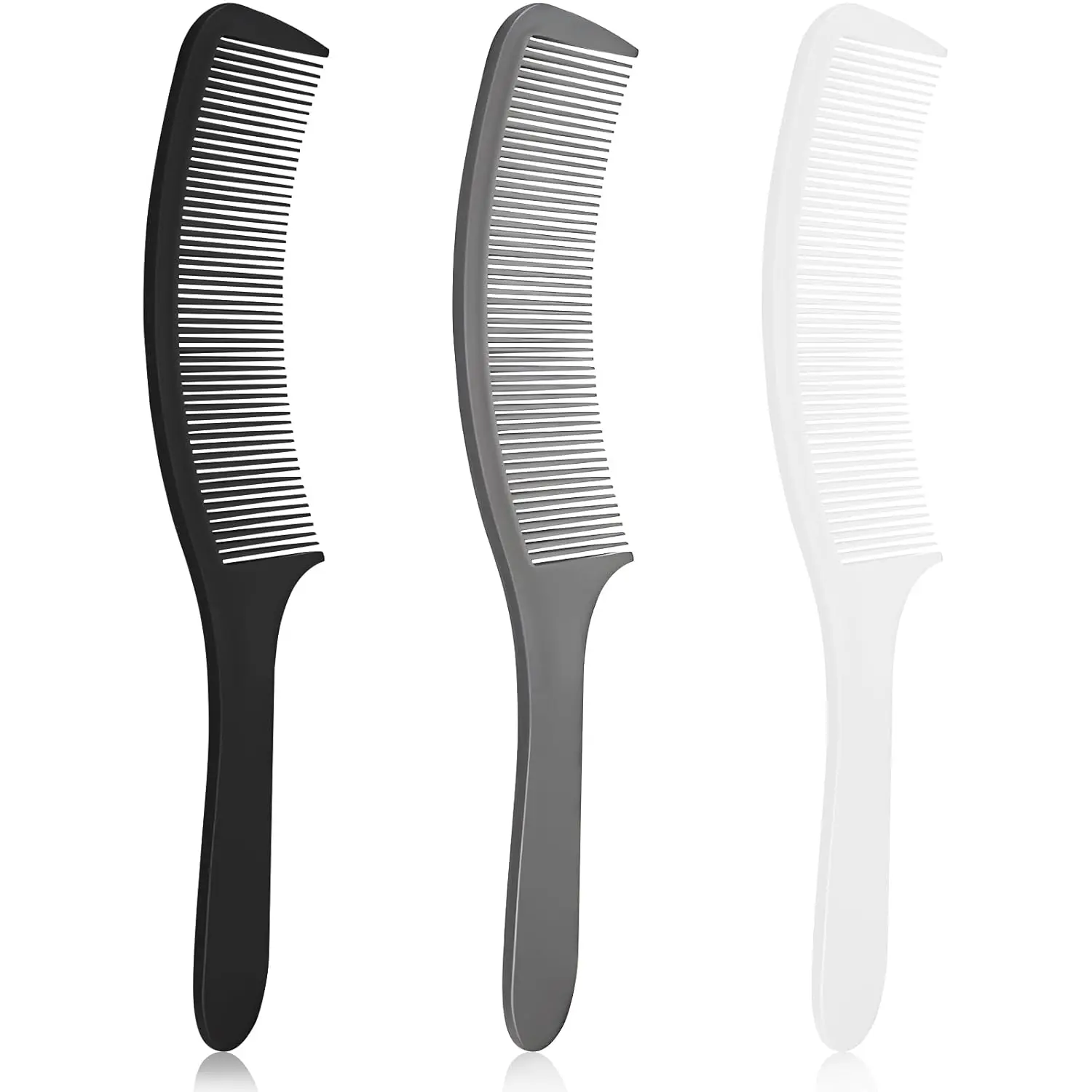 1/2PCS Curved Barber Clipper Comb Set in Black: Perfect for Professional Haircuts and Styling, Ergonomic Flat Top Design