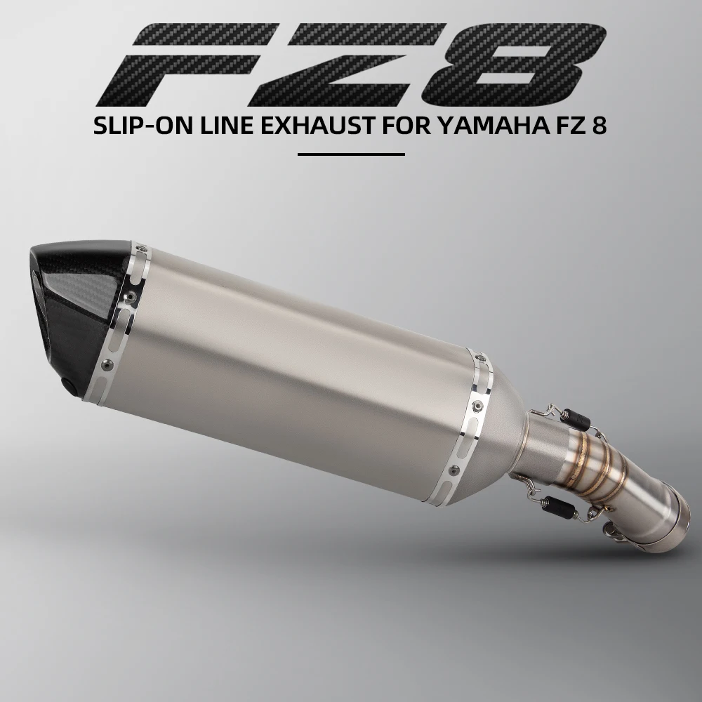 

Slip On For Yamaha FZ8 fz8n Motorcycle Exhaust System Modified Slip on Middle Link Pipe Connect Tail Tube Muffler with DB Killer