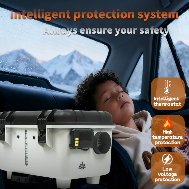 Portable Toolbox Diesel Parking Air Heater 12V 24V Vehicle Heater LCD Monitor Remote Control for Truck RV Car Bus view 6