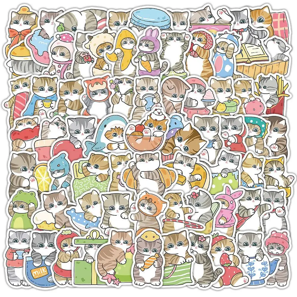 103 قطعة الكرتون Mofusand القرش القط ملصقات مقاومة للماء دفتر كوب ماء سطح المكتب لتقوم بها بنفسك الديكور أنيمي الأجهزة الطرفية صبي فتاة الهدايا