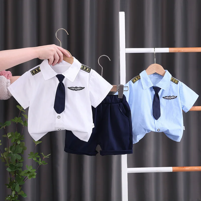 New Summer Baby Clothes Suit Children Boys Fashion Shirt Shorts 2Pcs/Sets Infant Casual Outfits Toddler Costume Kids Tracksuits