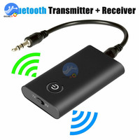 Bluetooth 5.0 Transmitter Receiver Wireless Audio Adapter 2 in 1 A2DP 3.5mm Jack Aux Bluetooth Adapter For PC TV Headphone Car