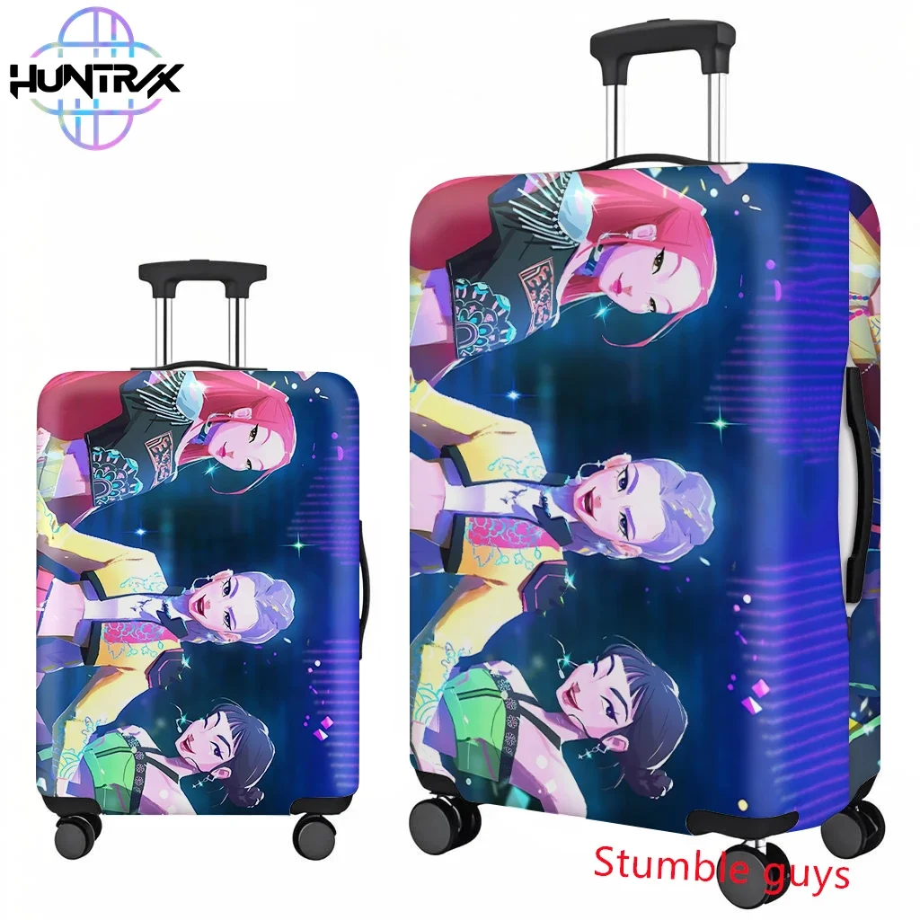 

Kpop Demon Hunters Luggage Cover Fits 18-32 Inch Suitcases Soft Anime Travel Protector