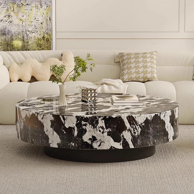 

Простой современный журнальный столик, роскошный скандинавский круглый центральный приставной столик для хранения, эстетичная уникальная вспомогательная постмодернистская мебель Mesa