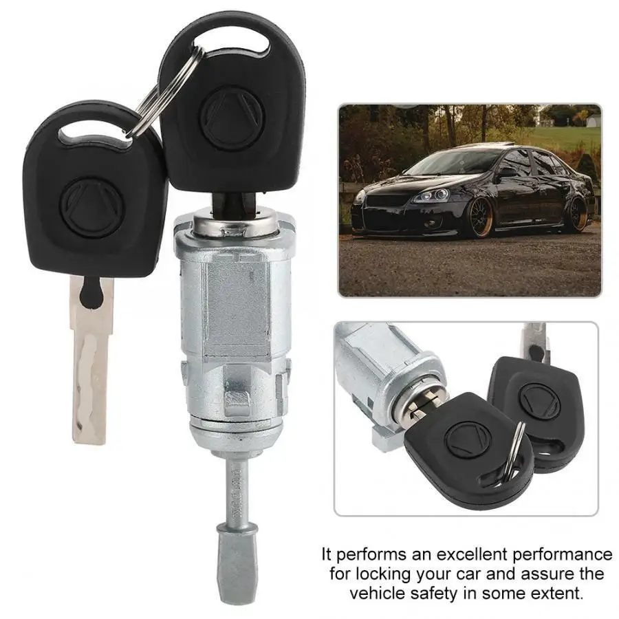 1set Car Right Front Door Lock Barrel Keys OEM1U0837168 For VW Transporter New Beetle Fabia Fox Bora Golf Mk4 Car Accessories