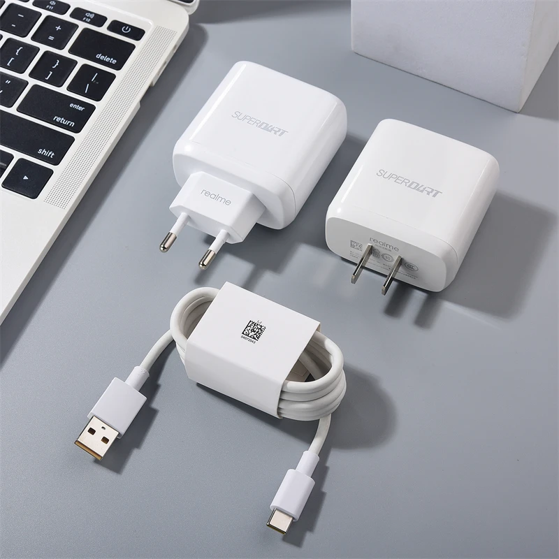 Original For Realme GT Neo 2 2T GT 2 Pro Charger 65W EU/US Super Dart/Vooc Fast Charging Power Adapter For Real Me 12 9 C65 OPPO - náhled 2