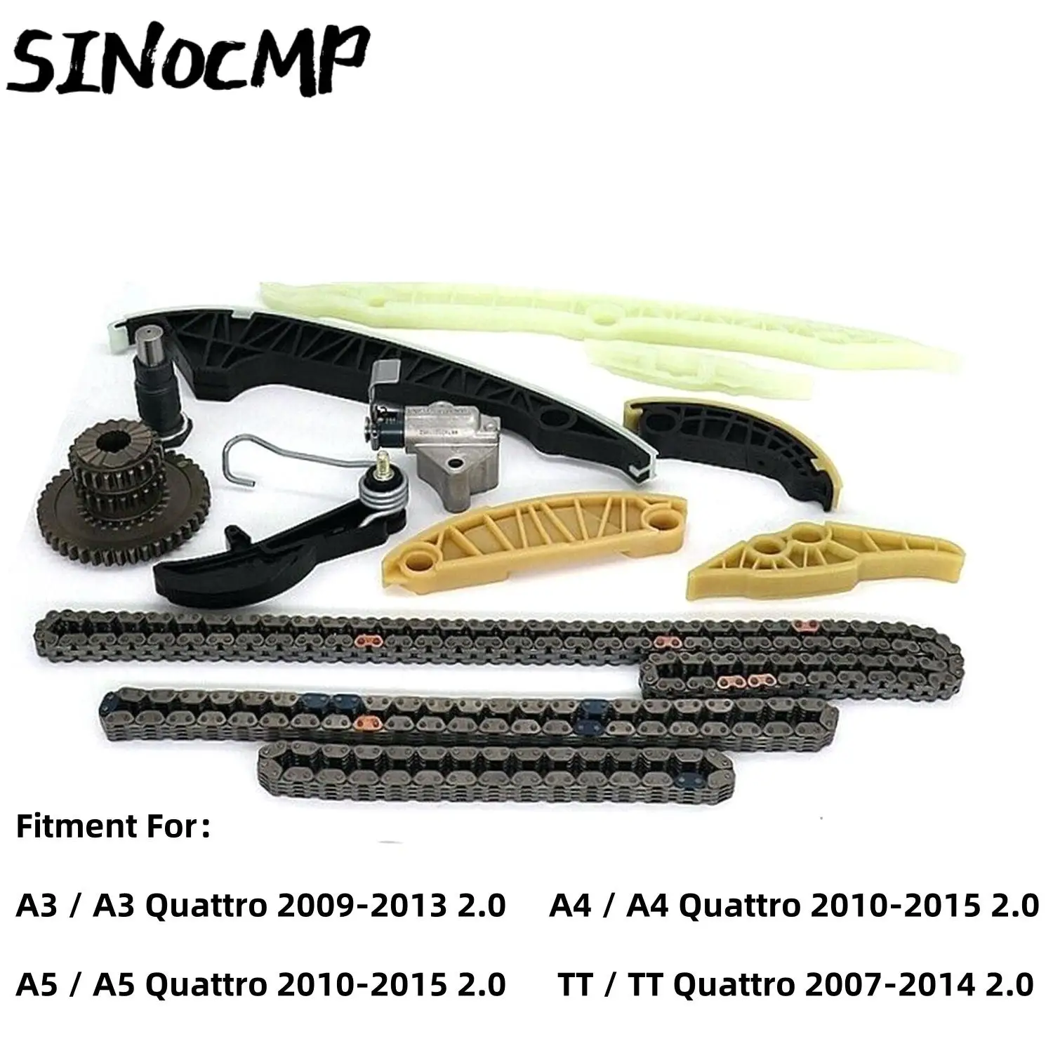 

1 Set Timing Chain Kit 06H109509L 06H109158J For Volkswagen 2008-2014 Passat Jetta Golf 10-15 Audi A4 Q5 1.8 2.0T Timing Parts ﻿