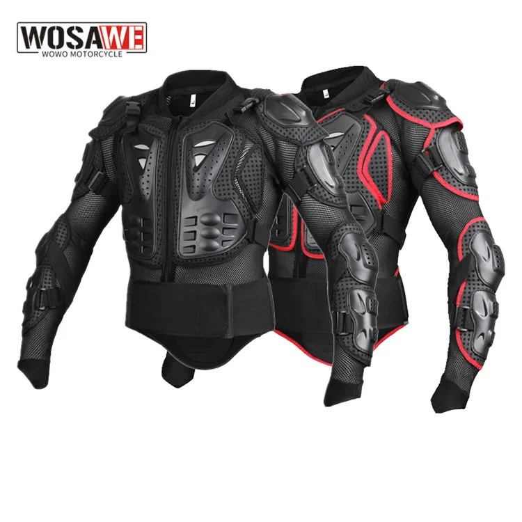 

WOSAWE Motorcycle Jackets Armor Protective gear Motocross Protection Jacket Moto chest Back Support Clothes Motorbike Protection