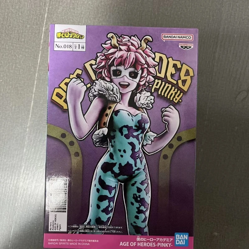 Bandai My Hero Academia Anime Action Figure, Original, AOH Ashido, Mina PINKY, Modelo Colecionável, Presente para Crianças