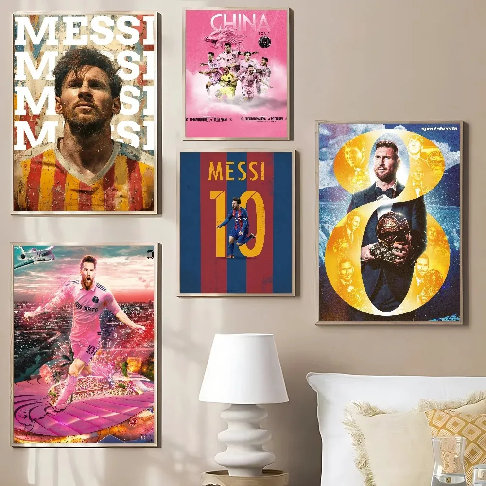 M-Messis Football Star Cristiano Ronaldos Canvas Football Star Art Poster Prints Aesthetic Canvas Painting