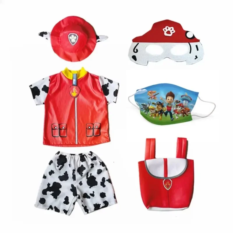 Carnival-Ready Short Sleeve Paw Patrol Cosplay - Archi Chase Marshall Rubble Hero Outfits for Kids' Preschool Events