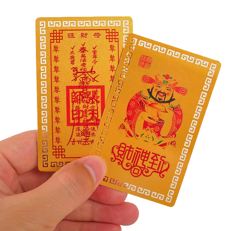 富の神ブッダカード,幸運の家の装飾のための中国の風水カード