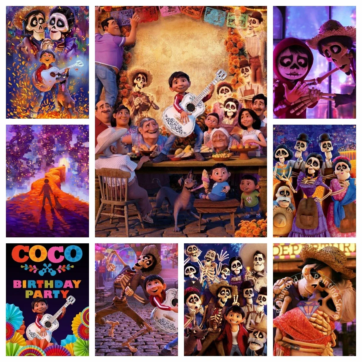 كوكو الرسوم المتحركة فيلم AB الماس مجموعة أدوات رسم 5D DIY بها بنفسك الماس التطريز عبر غرزة اليدوية الفن هدية الحرف ديكور المنزل