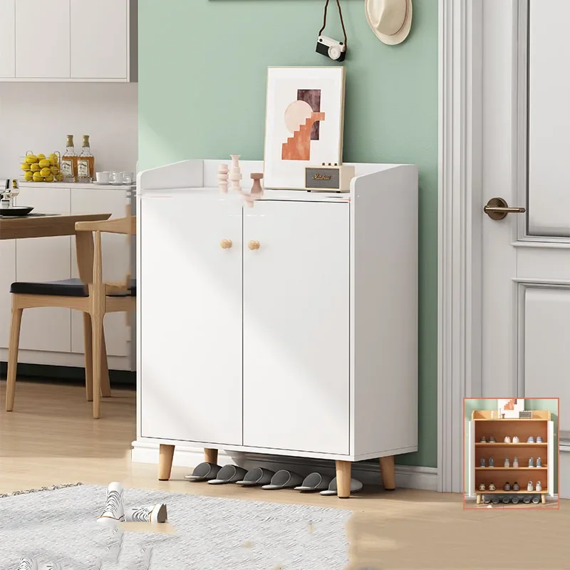 Home Multi-layer Hallway Shoe Storage Cabinets For Living Room Furniture Balcony Shoe Rack Organizer Simple Modern Shoe Cabinets