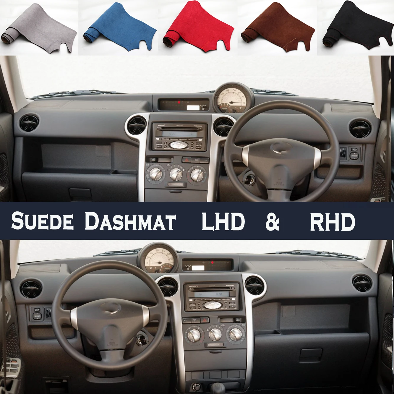 Car Styling Suede Dash Mat Covers Dashmat Dashboard Pad Protector Accessories For Toyota bB I NCP31 NCP34 P30 2000-2005 2003