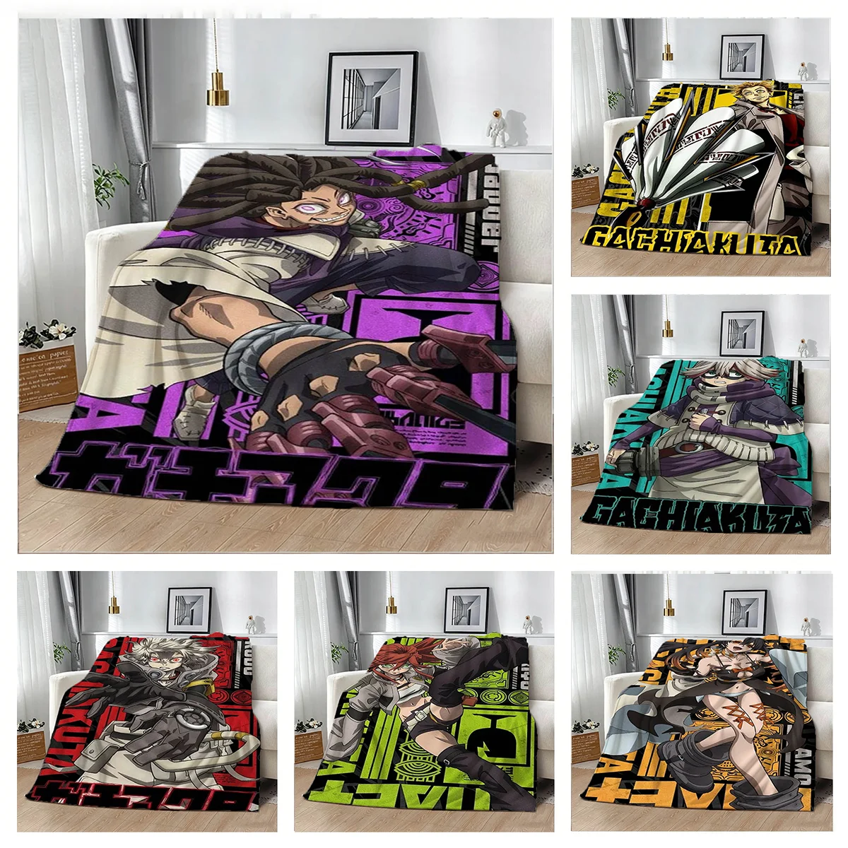 3D Cartoon G-GACHIAKUTA-S  Anime Game Flannel Blanket Soft Throw Blanket Art For Home Decor Bedroom Bed Sofa Picnic Fans Gifts