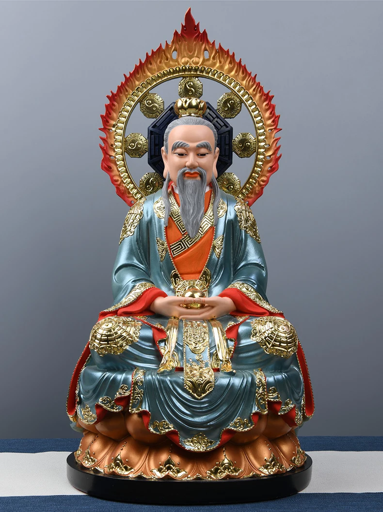 52 سنتيمتر مجموعة كبيرة 3 قطعة البوذية المنزل معبد الطاوية مزار حماية سان تشينغ داو زو بوذا زو شي تيان زون الآلهة اللون تمثال #3