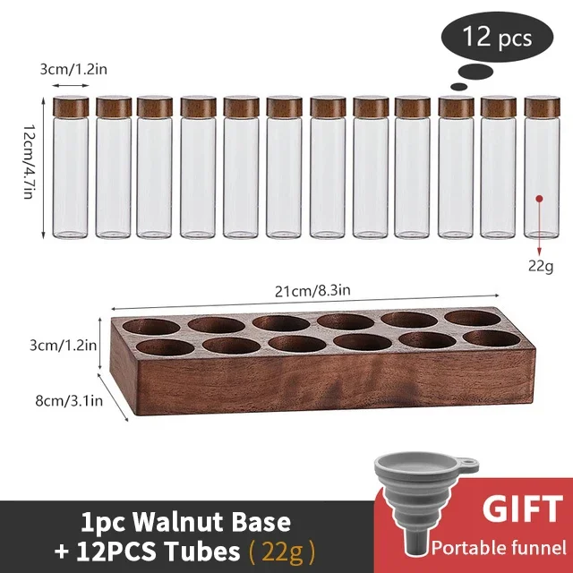 kisshome Kaffeebohnen Lagerung Container Rohr Display Rack Tee Flasche Glas Einzelne Dosis Espresso Zubehör Coffeware Set Barista Werkzeug Geschenk 7